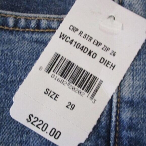 Hudson Crop Riley Relaxed Straight Jeans Exp Zip size 29 NWT $220 - Picture 7 of 7